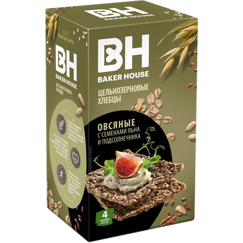 Изображение товара Хлебцы цельнозерновые Baker House Скандинавские овсяные 180 г