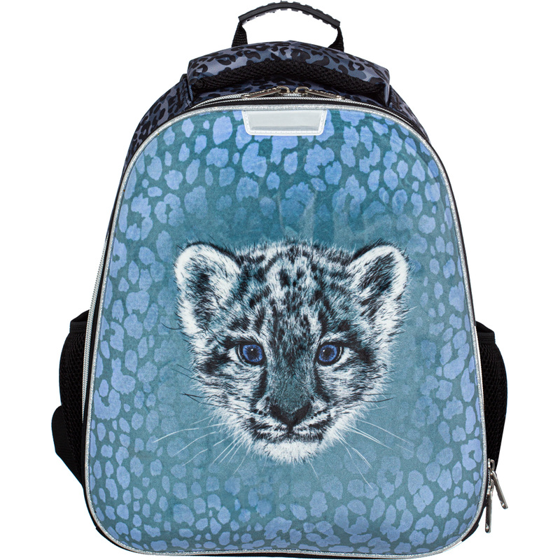 Изображение товара Школьный ранец Комус Класс Барс анатомический для девочек, велюр, серый