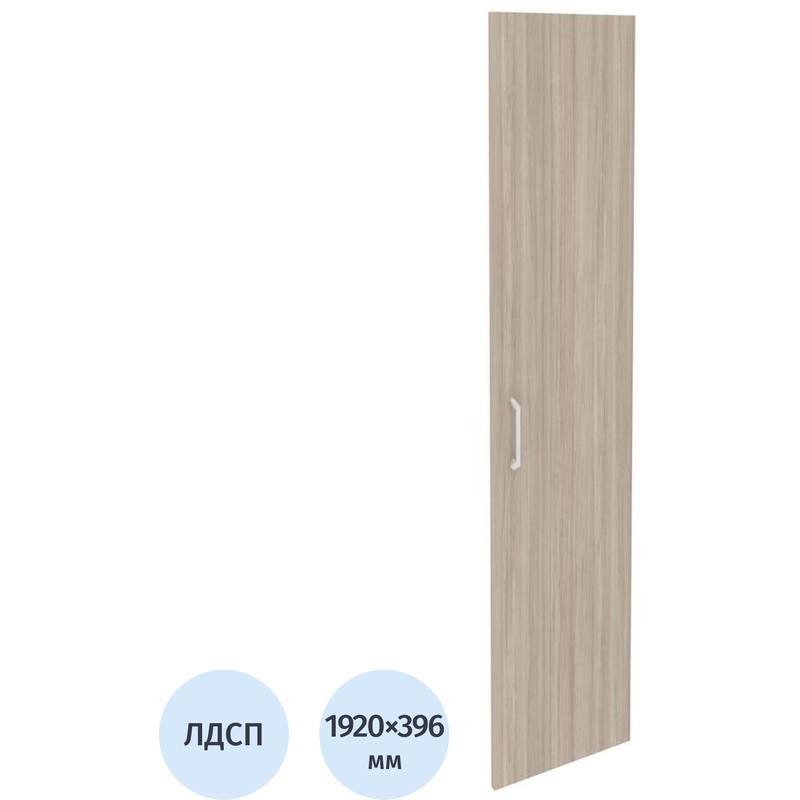 Изображение товара Дверь высокая правая Onix O.D-1(R) ЛДСП дуб аттик 396х1920 мм мебельная дверь