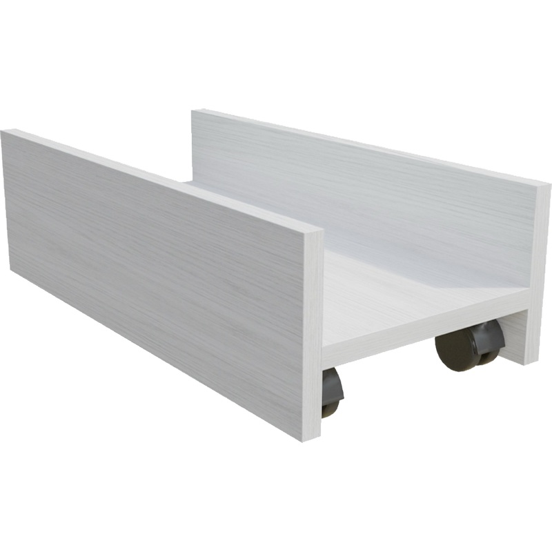 Изображение товара Подставка под системный блок ПС25 на колёсиках Ясень Анкор белый, 250х500х210 мм