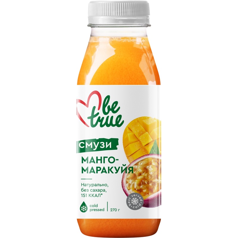 Изображение товара Смузи BeTrue манго-маракуйя 270 г
