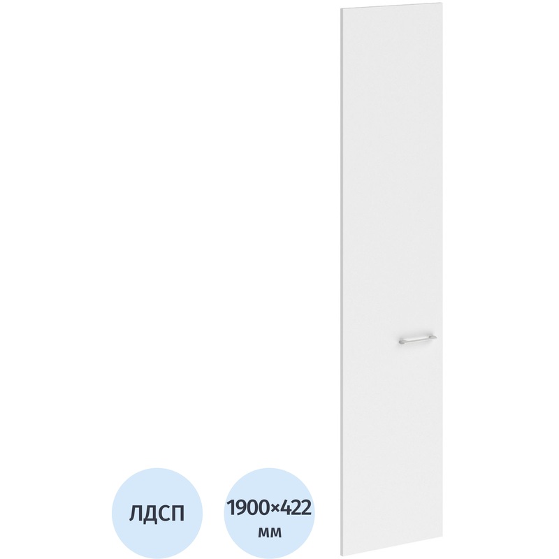 Изображение товара Дверь высокая XTEN XHD 42-1 ЛДСП белого цвета 422х1900 мм