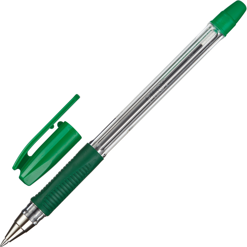 Изображение товара Шариковая ручка Pilot BPS-GP-F зеленая с резиновой манжетой 0.22 мм