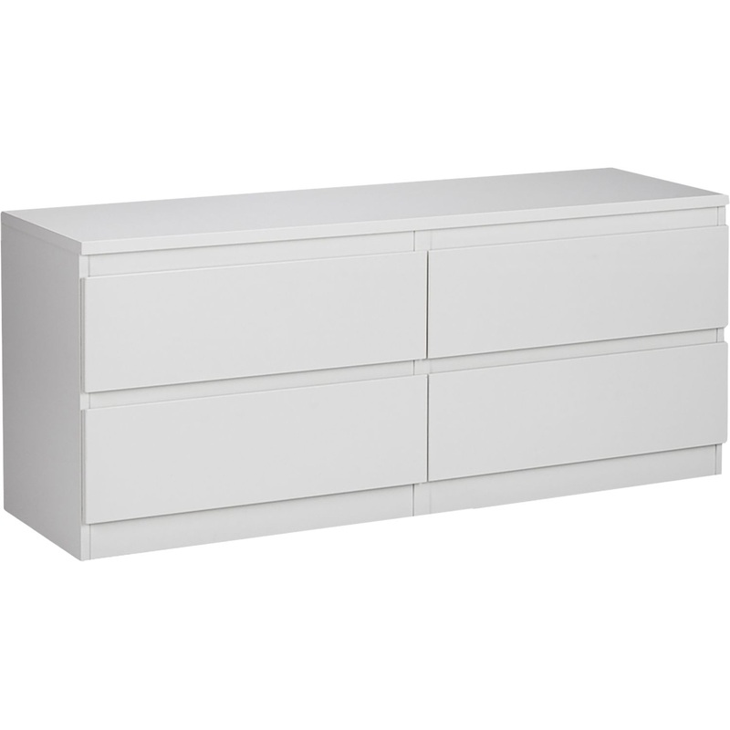 Изображение товара Тумба Кастор белая с 4 ящиками 1297х396х542 мм