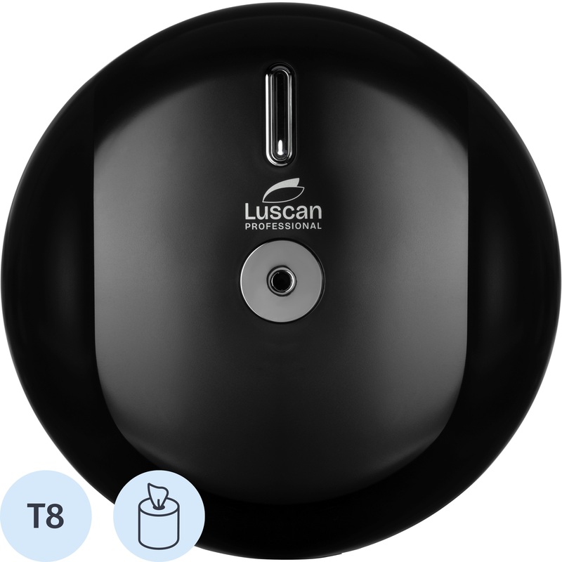 Изображение товара Диспенсер для туалетной бумаги Luscan Professional T8 черный настенный