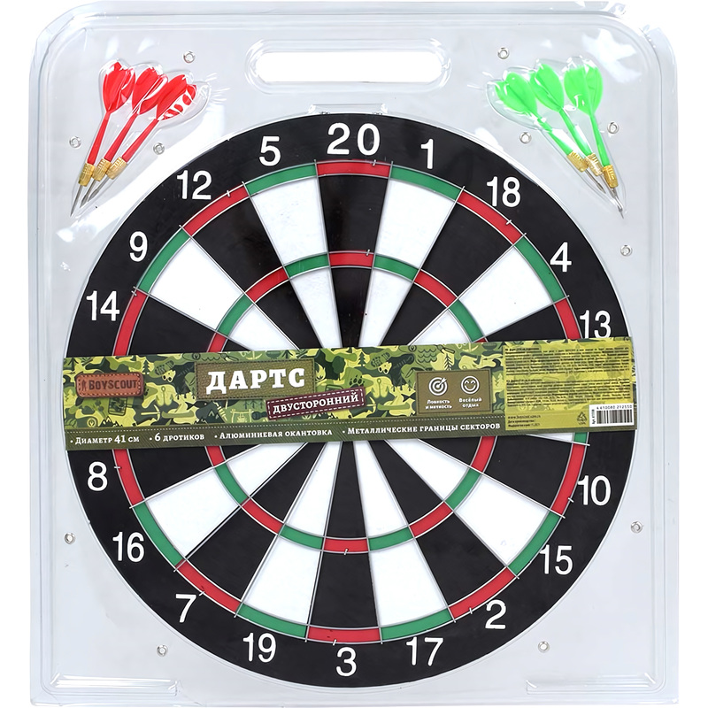 Изображение товара Дартс Boyscout 41 см комплект с 6 дротиками для дома и отдыха
