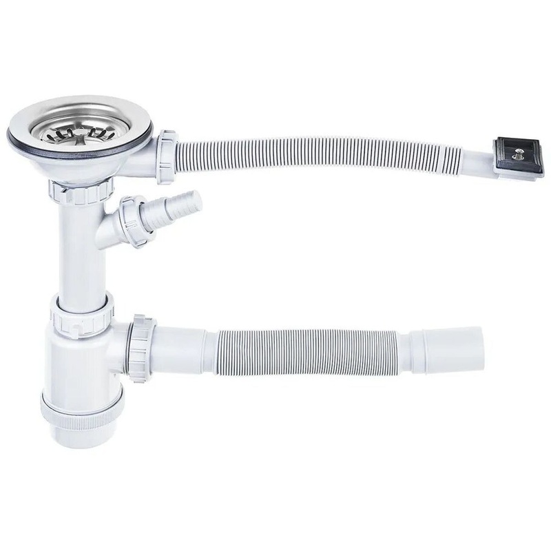 Изображение товара Сифон Ukinox S701 для кухонных моек из ПВХ с боковым переливом