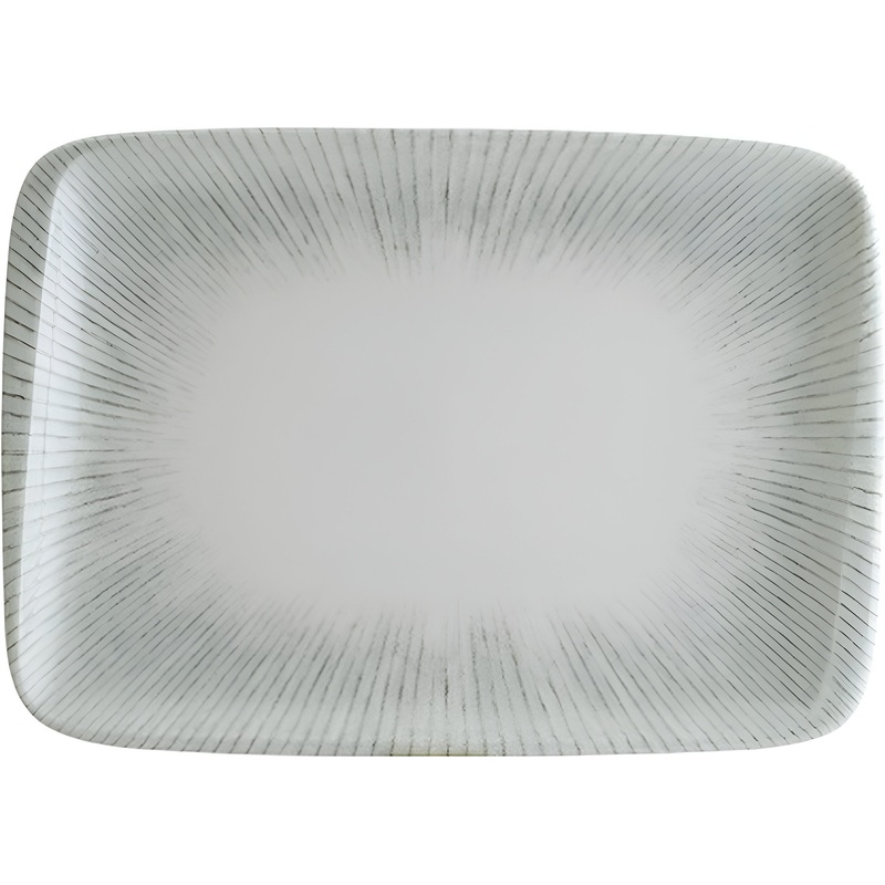 Изображение товара Блюдо для подачи фарфоровое Bonna Ирис Серый 23x16 см