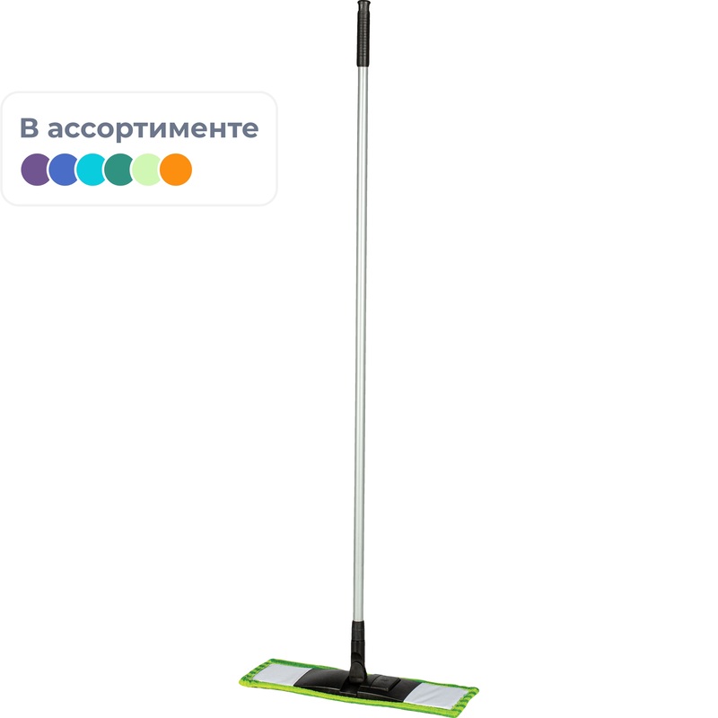 Изображение товара Швабра флаундер из микрофибры Parlo 37x7 см рукоятка 110 см металл