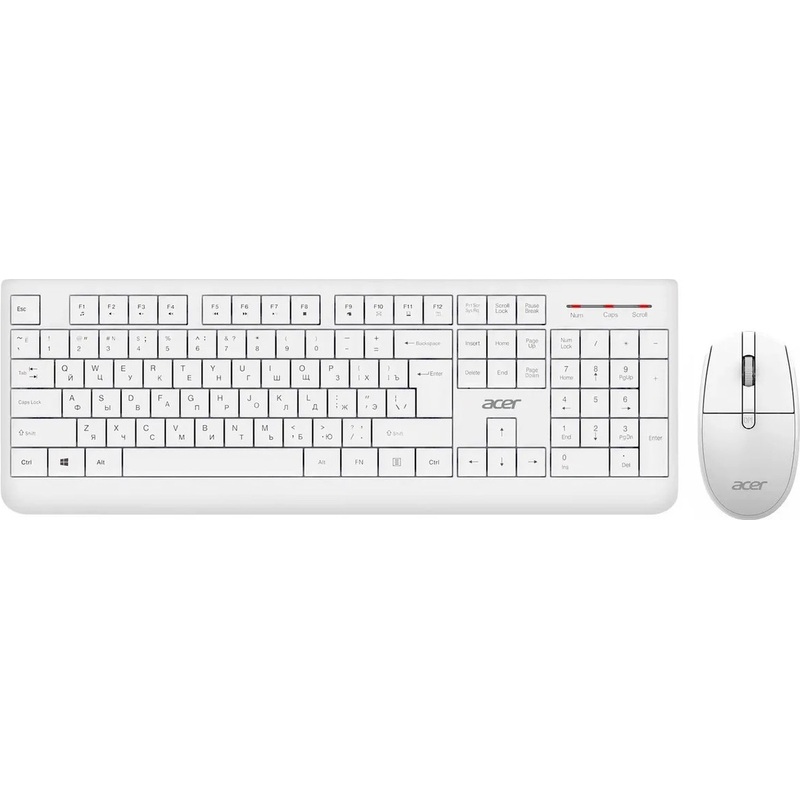 Изображение товара Беспроводной комплект клавиатура и мышь Acer OCC401 белый