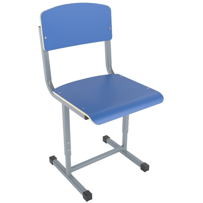 Изображение товара Стул ученический Школа (синий/серый, рост 4-6 и 5-7)