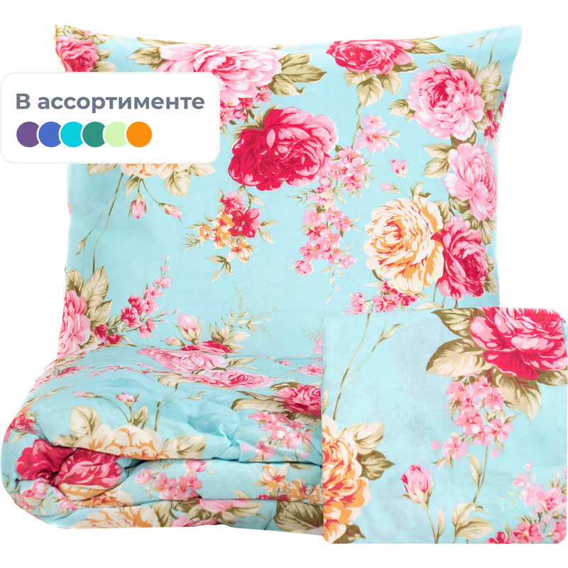 Изображение товара Набор 2-спальный Selena одеяло постельное белье из полисатина комфортный комплект