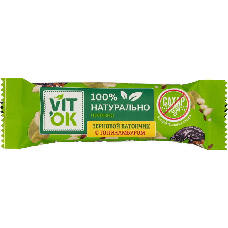 Изображение товара Батончик VITok с топинамбуром без сахара 30 г (36 штук в упаковке)