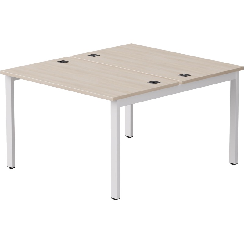 Изображение товара Рабочая станция EVO 254S018DY9003 двухместная дуб соната белая офисная мебель