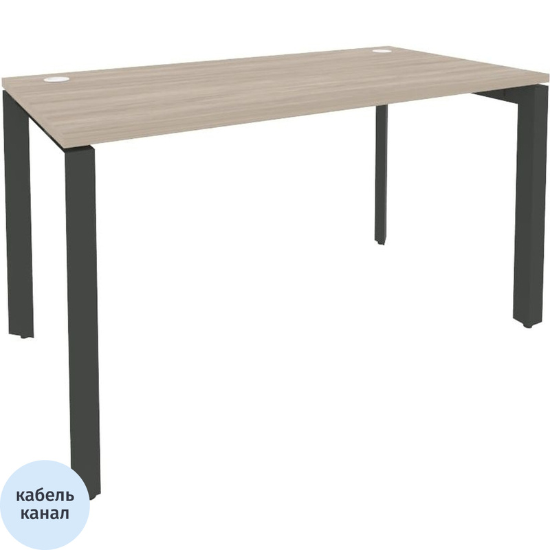 Изображение товара Стол прямой ONIX-П O.MP-SP-3.7 (дуб аттик/антрацит, 1380х720х750 мм)