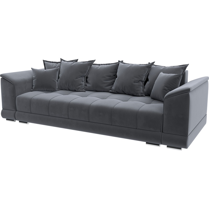 Изображение товара Диван-кровать трёхместный Комфорт НордСтар НПБ серый велюр