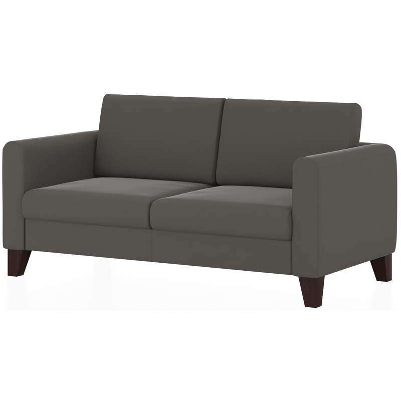 Изображение товара Диван двухместный Берген серый (искусственная кожа)