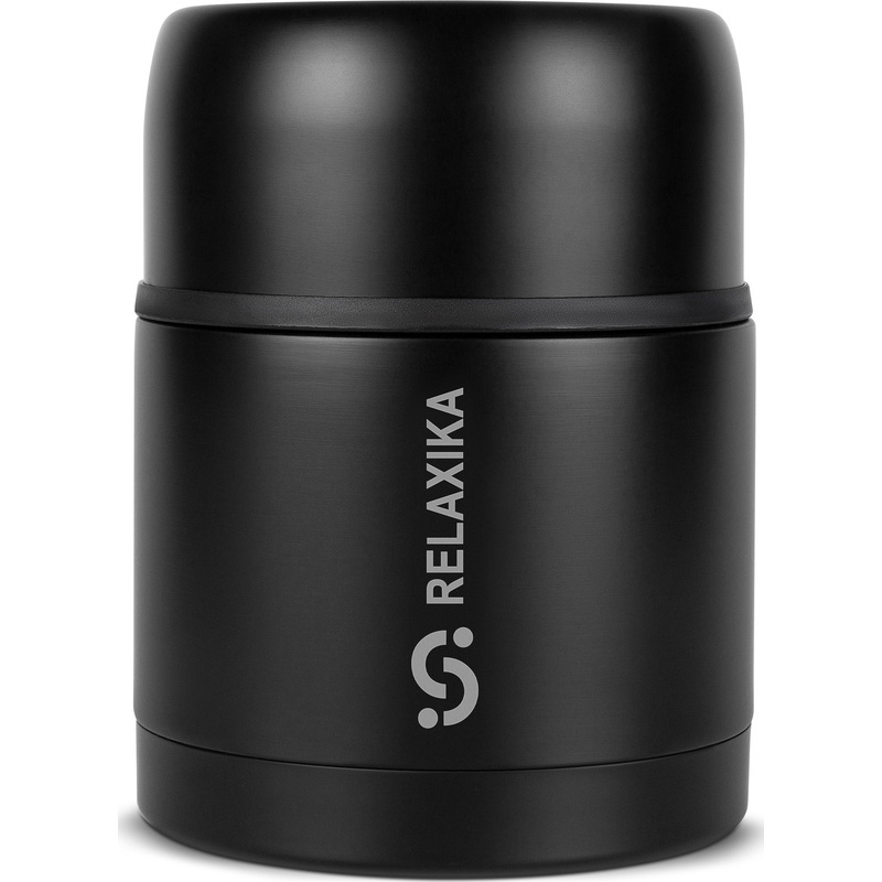 Изображение товара Термос для еды Relaxika 301 500 мл черный вакуумная изоляция и кнопка выпуска пара