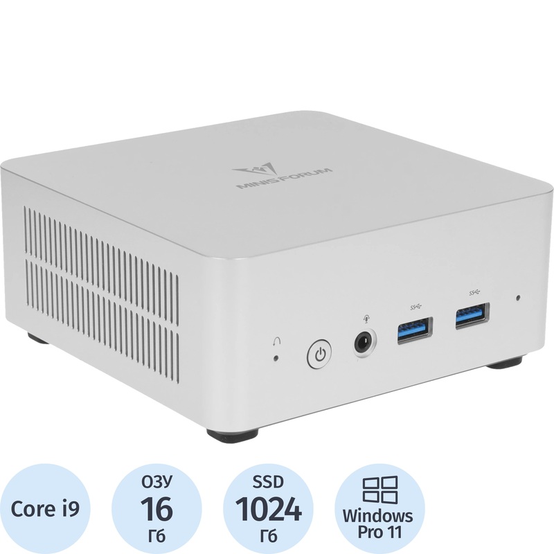Изображение товара Неттоп Minisforum UN1290 Core i9 12900HK/DDR4 16 ГБ/SSD 1024 ГБ/Windows 11 Pro