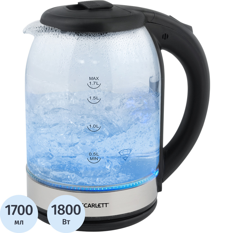 Изображение товара Чайник электрический Scarlett SC-EK27G10 серебристый