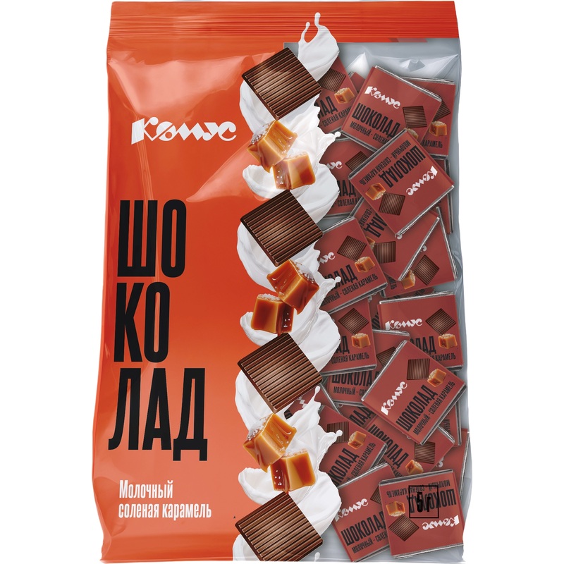 Изображение товара Шоколад порционный Комус молоч соленая карамель, 120штx5г, 600г Изображение товара Шоколад порционный Комус молоч соленая карамель, 120штx5г, 600г