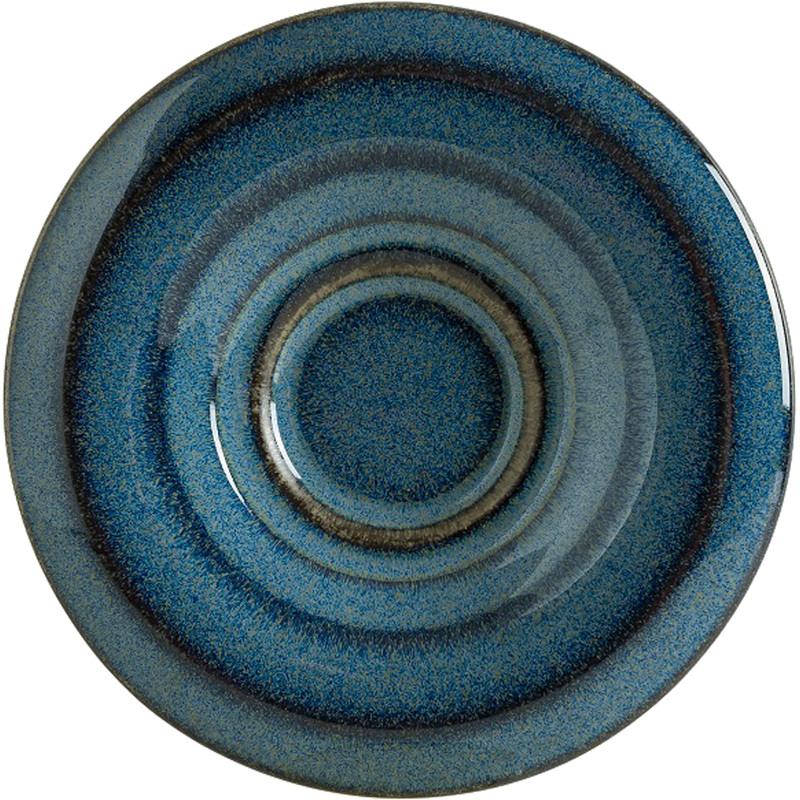 Изображение товара Блюдце Bonna Оушн Хало фарфоровое 12 см синее для сервировки