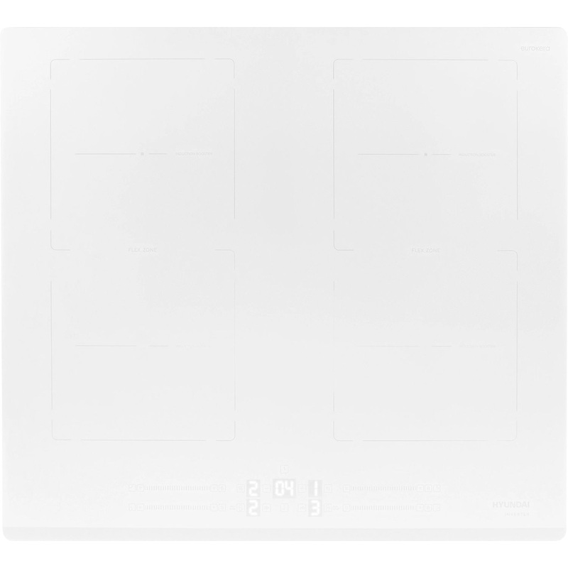 Изображение товара Индукционная варочная панель Hyundai HHI 6787 WG 4 конфорки белая