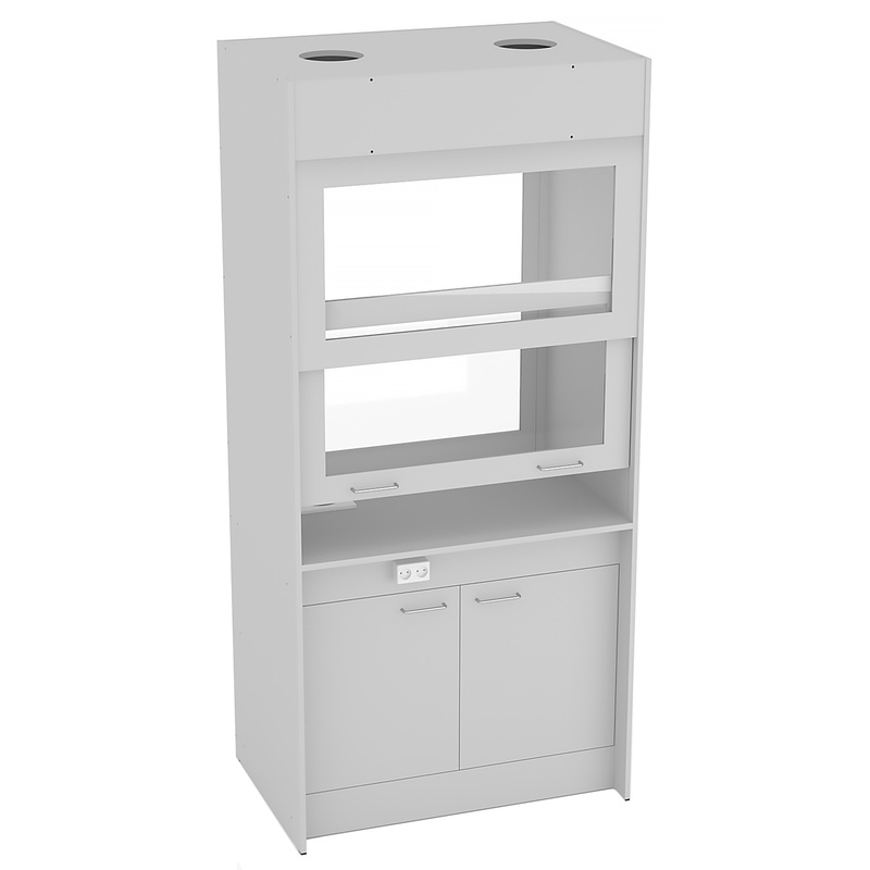 Изображение товара Лабораторный вытяжной демонстрационный шкаф 1038х700х2245 мм серый