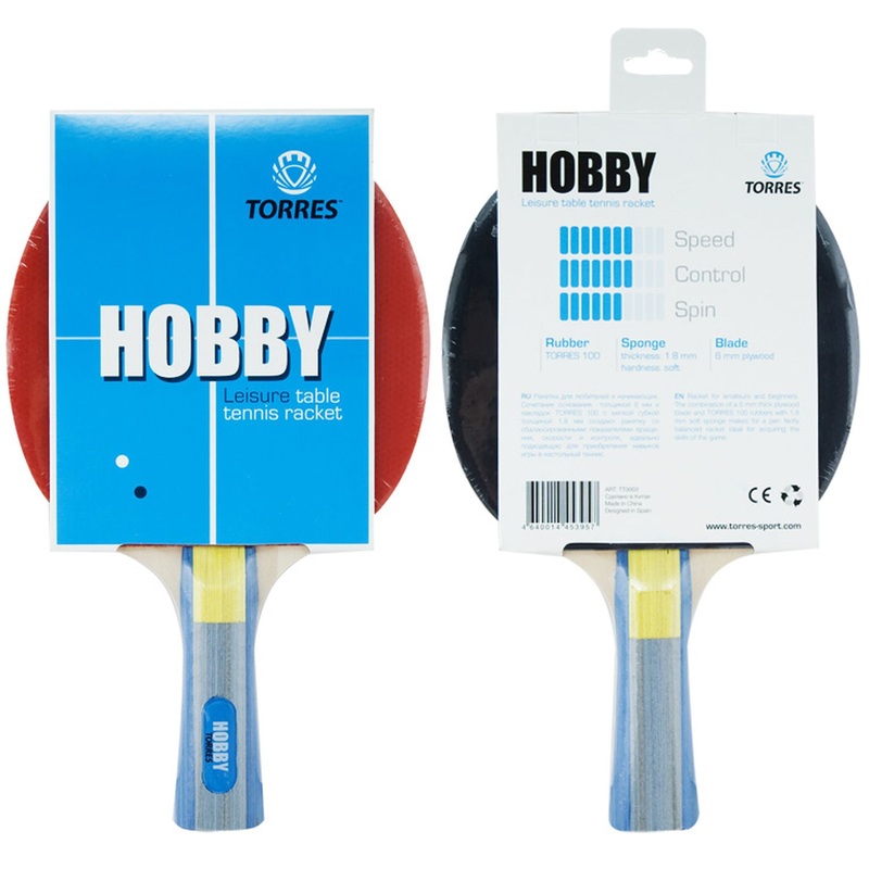 Изображение товара Ракетка для настольного тенниса Torres Hobby TT0003 коническая ручка