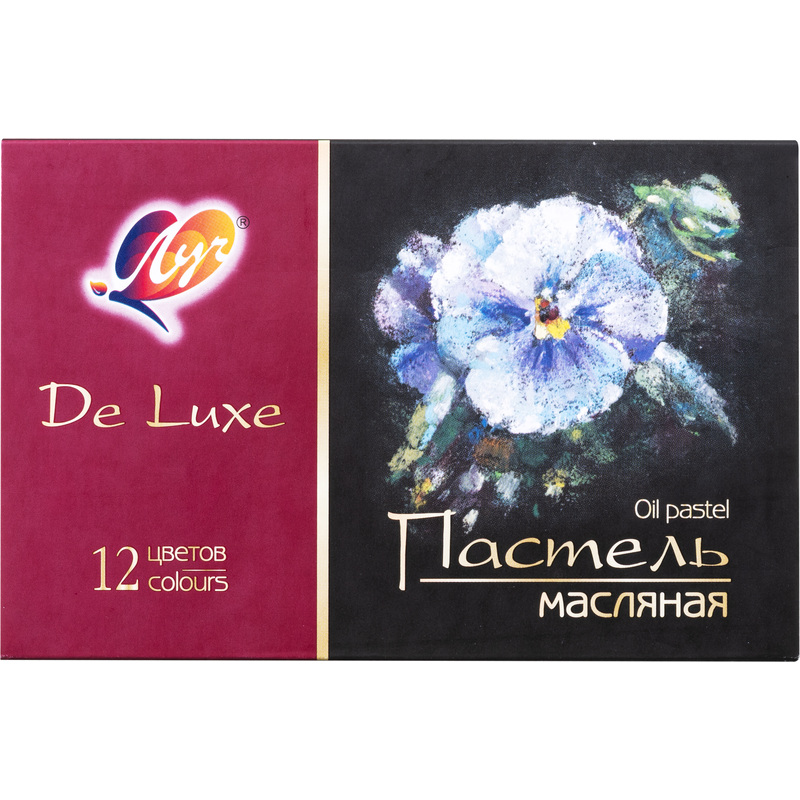 Изображение товара Пастель масляная Луч De Luxe круглая 12 цветов в упаковке