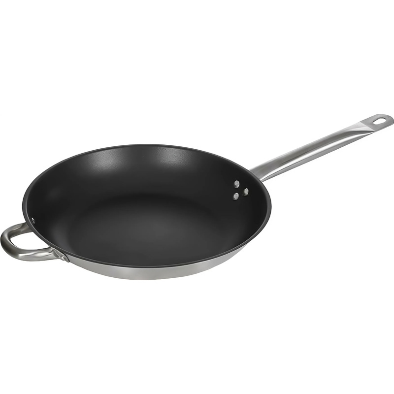 Изображение товара Сковорода нержавеющая сталь 31.5 см с антипригарным покрытием