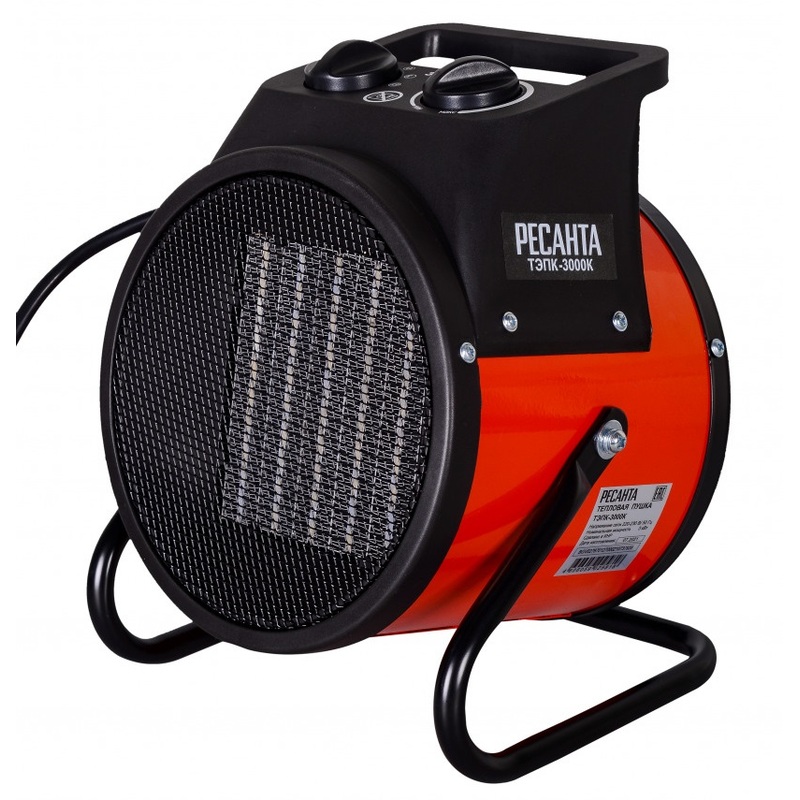 Изображение товара Электрическая пушка Ресанта ТЭПК-3000K для обогрева помещений