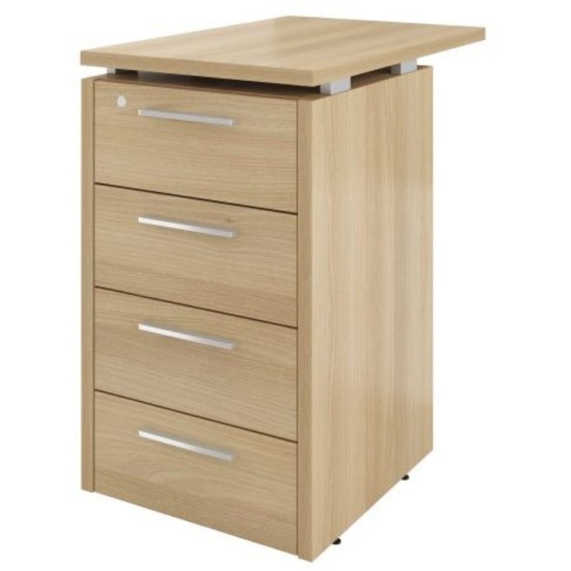 Изображение товара Тумба приставная Дублин с замком (акация лорка, 450х700х750 мм, 4 ящика)