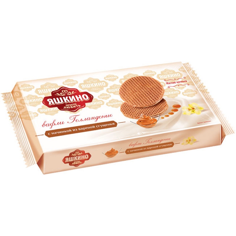Изображение товара Вафли Яшкино Голландские с вареной сгущёнкой 290 г