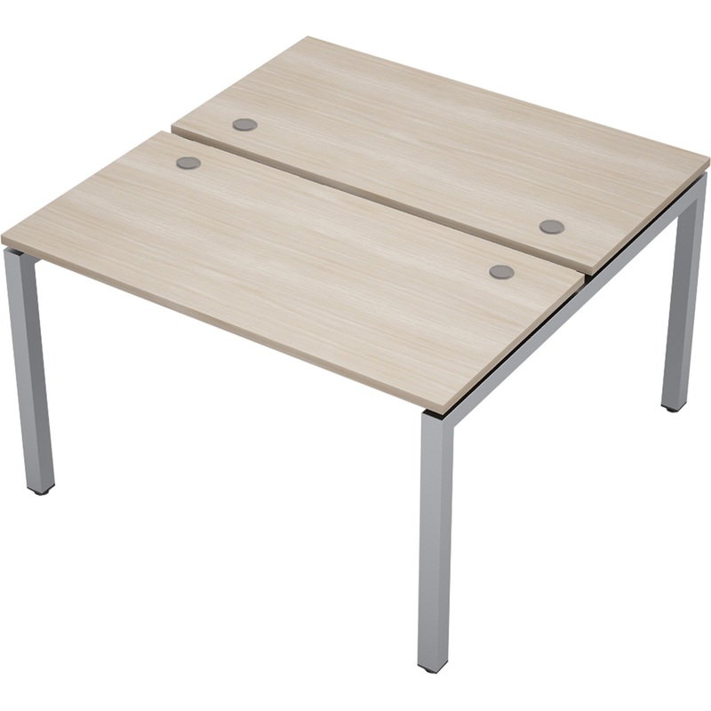 Изображение товара Стол приставной Avance 6МБ.5268 двухместный светлый алюминий матовый