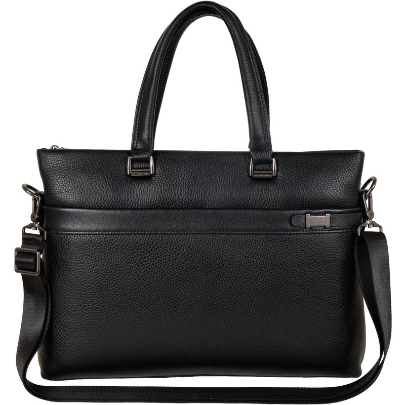 Изображение товара Деловая сумка мужская Polar черная из натуральной кожи