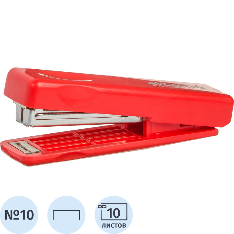 Изображение товара Степлер Attache Selection PSR1010-1 до 10 листов красный (скобы № 10)
