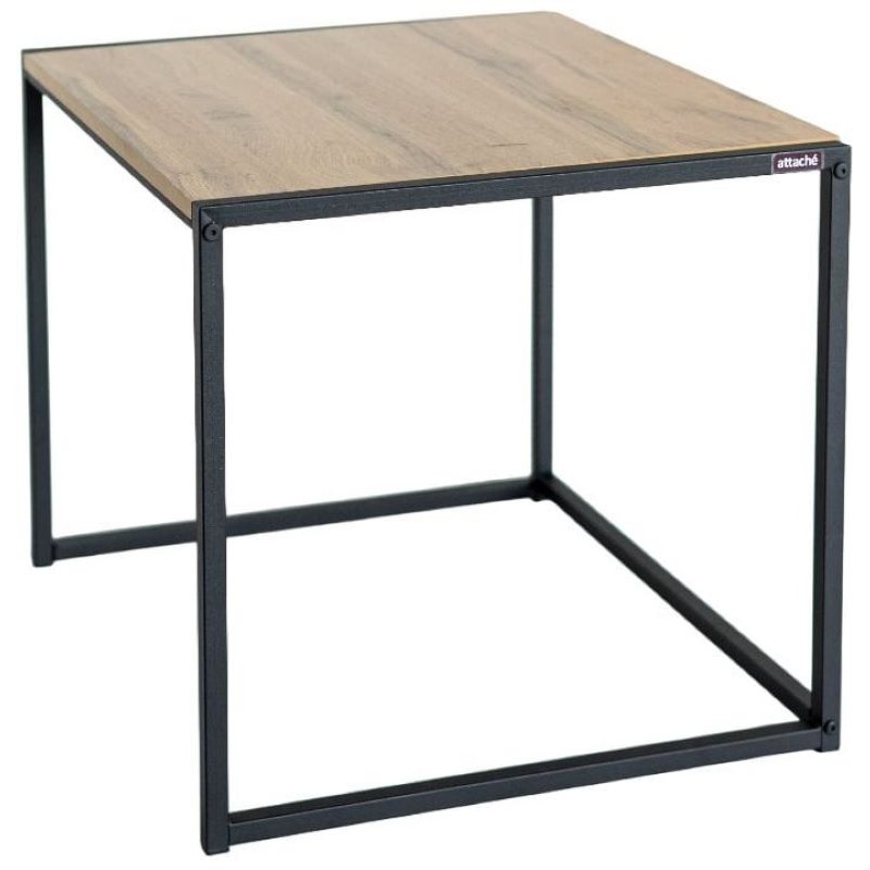 Изображение товара Журнальный стол Комус Мебель Онега-2 590x640x555 мм дуб вотан черный муар