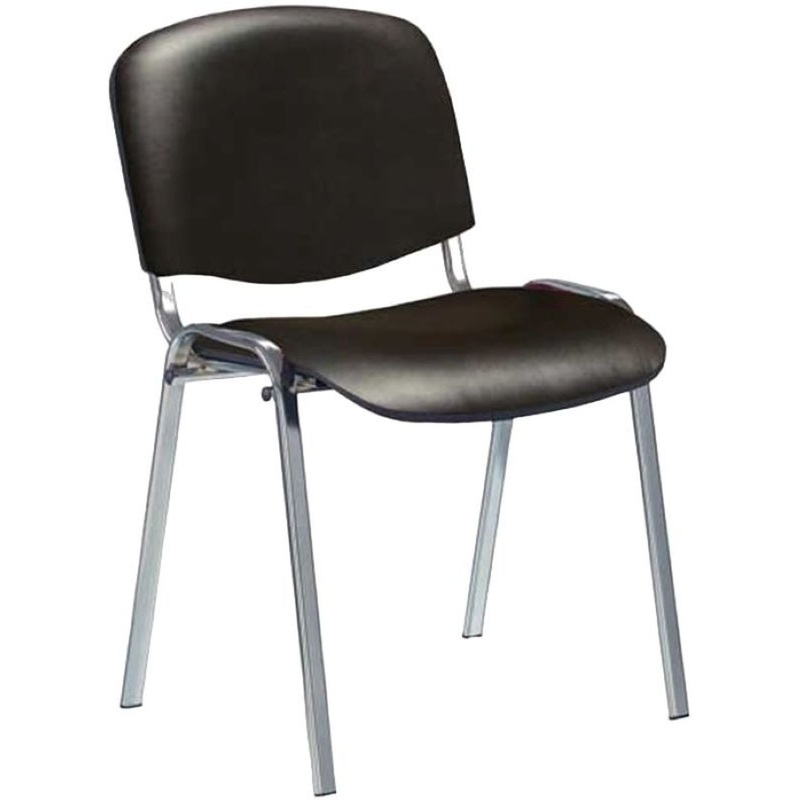 Изображение товара Стул офисный Easy Chair изо черный экокожа металл хромированный