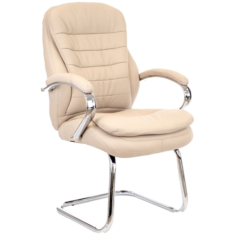 Изображение товара Уценка. Конференц-кресло Everprof Valencia CF бежевое (экокожа, металл хромированный)