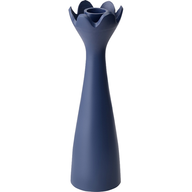 Изображение товара Подсвечник Bergenson Bjorn Laminaria 23 см синий стильный оригинальный дизайн