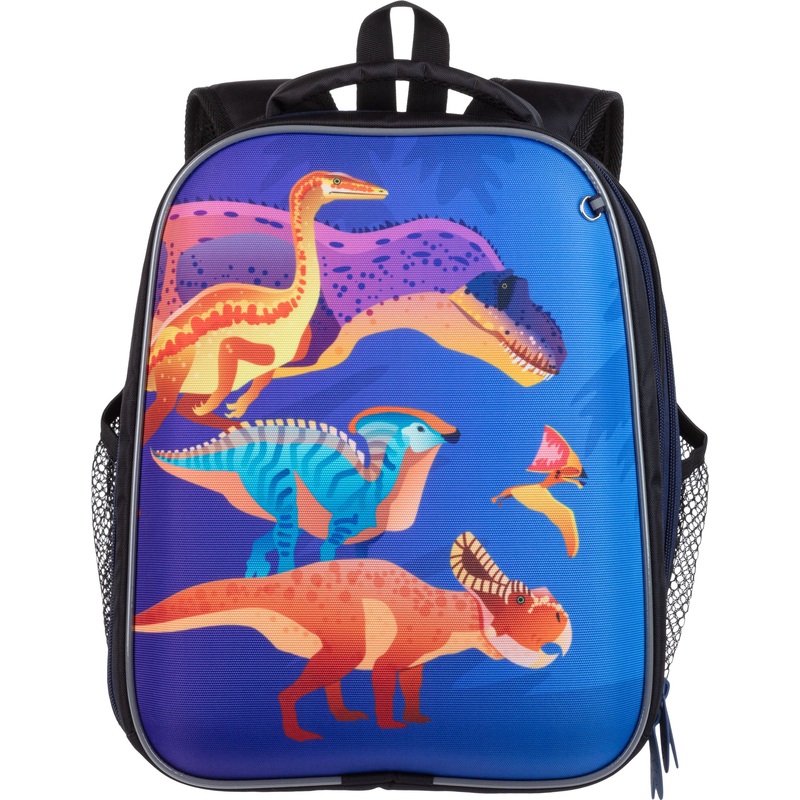 Изображение товара Ранец Комус Класс Basic Динозавры анатомический черный с двумя отделениями