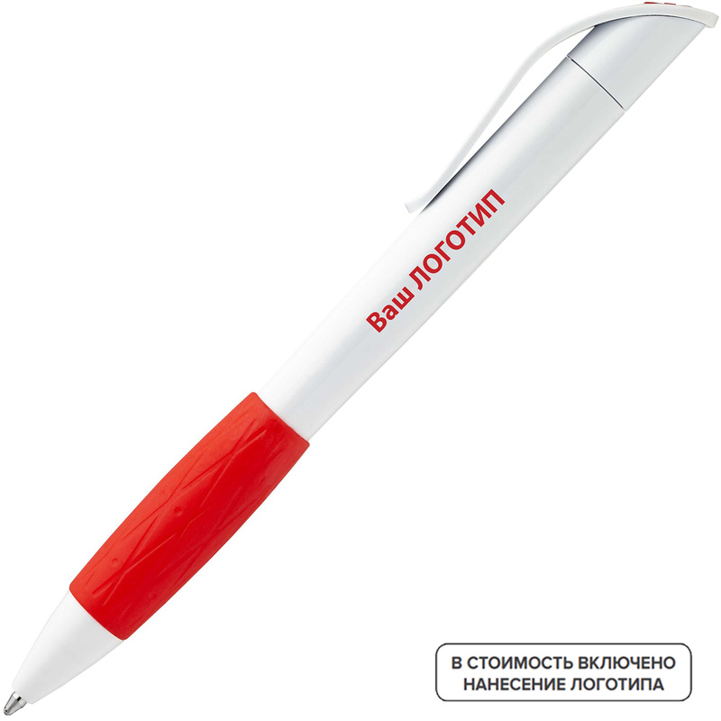 Изображение товара Ручка шариковая автоматическая Grip синяя толщина линии 1 мм (200 штук в упаковке) с лого