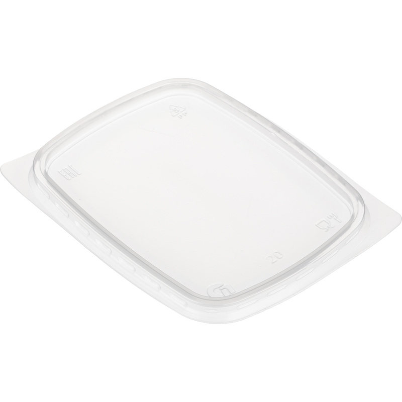 Изображение товара Крышка для контейнера К-108 прозрачная 108х82 мм (1000 штук в упаковке)