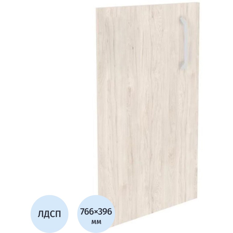 Изображение товара Дверь мебельная низкая левая Onix O.D-3(L) ЛДСП денвер светлый 396x766 мм