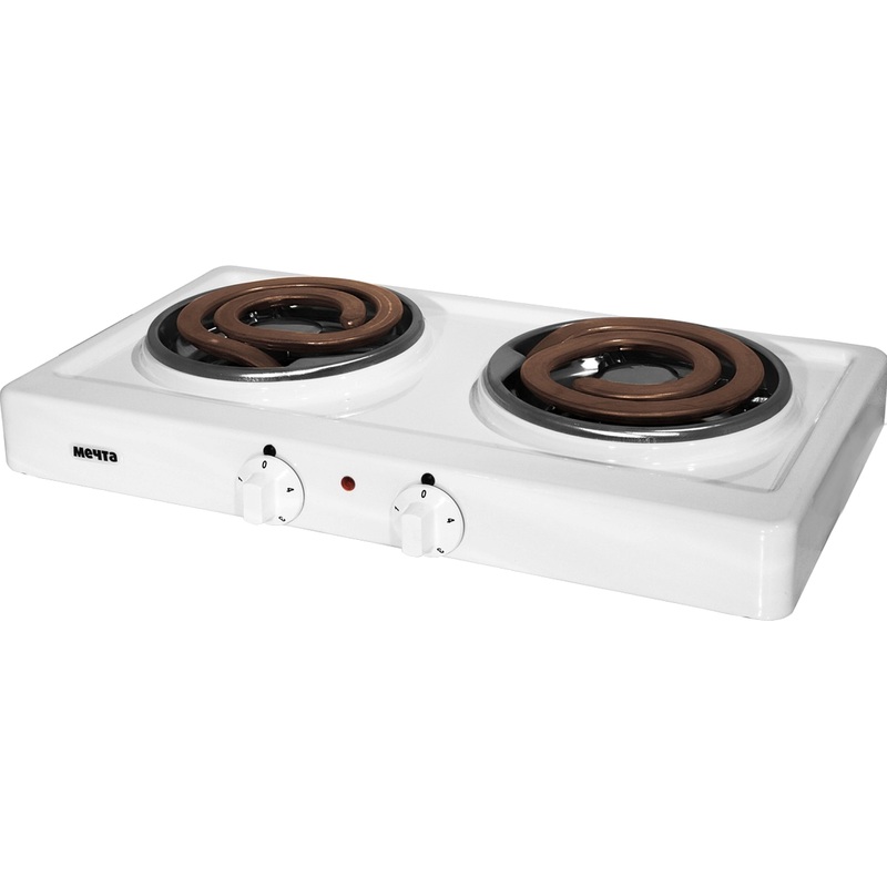 Изображение товара Настольная электрическая плита Мечта 211Т белая двух конфорок
