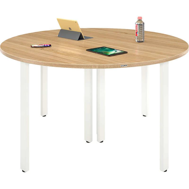 Изображение товара Стол для переговоров Zamm Формат 11682 круглый дуб бардолино/белый 1200х1200х745 мм