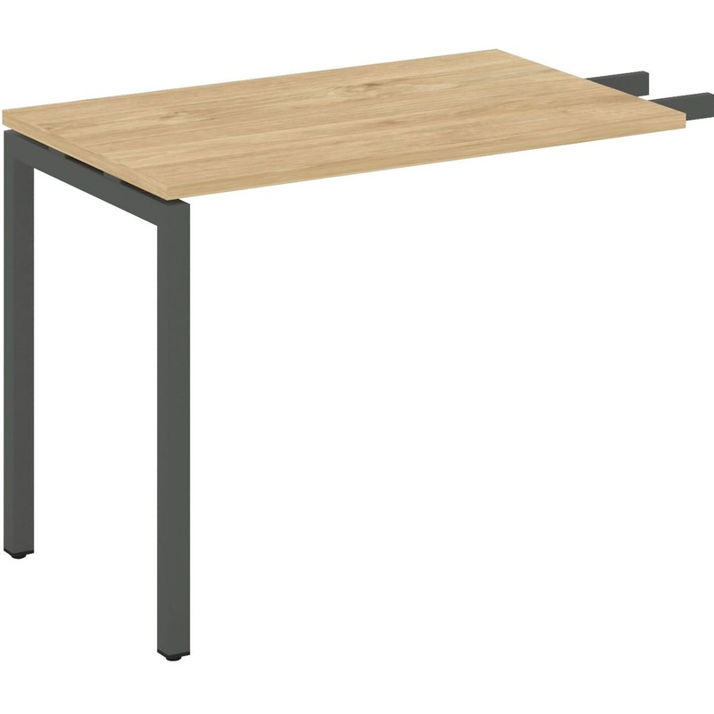 Изображение товара Приставка-брифинг SN-4P.BR-003 из ЛДСП и металла, 980x600x750 мм, цвет тиквуд светлый/антрацит