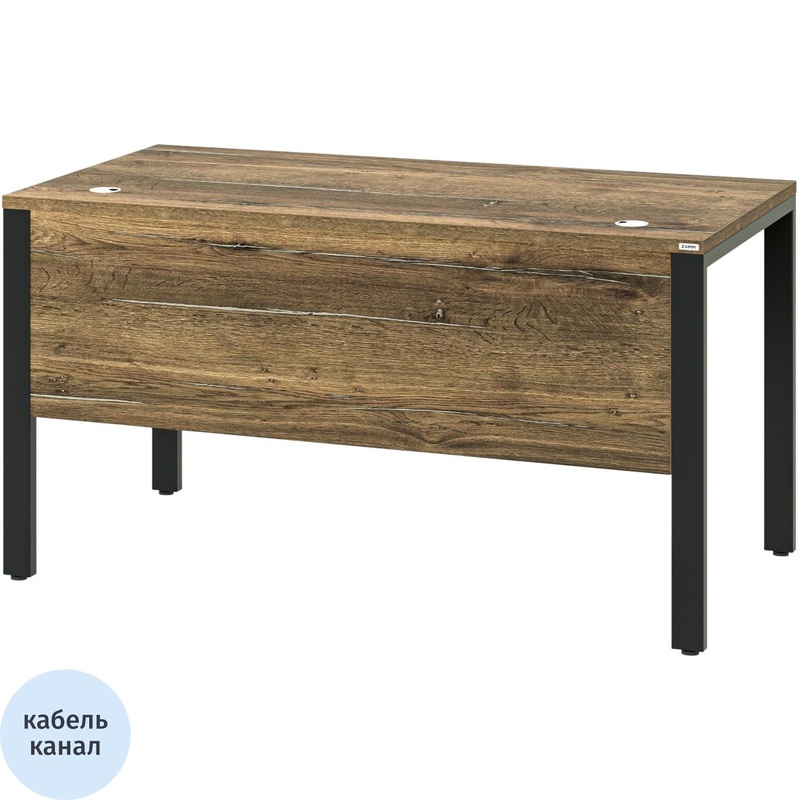 Изображение товара Стол письменный Zamm Формат 10785 дуб галифакс олово черный 1400х700х745 мм