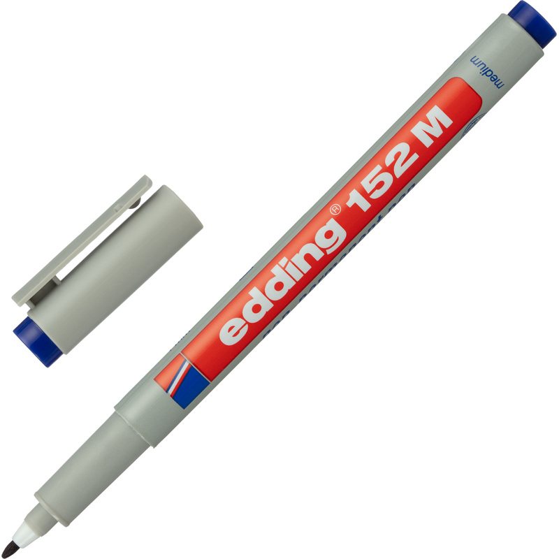 Изображение товара Промышленный маркер Edding 152/3 для водной основы 1 мм синее глянцевые поверхности